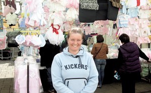 Caren Webb of Storkey Babywear Romford Market