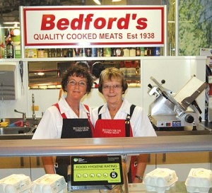 Meryl Davies & Linda Bell of Bedfords Blackburn Market