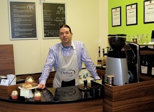 Nigel Lyons of The Coffee Grind Bolton Market