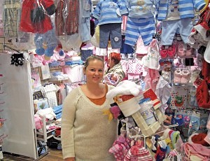 Rachel Harstone of Sedgemoor Textiles Bilston Market