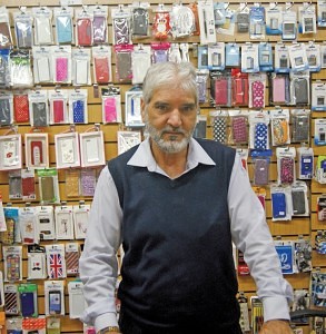 F. Rehman of Ray’s Mobile Accessories Hanley Market