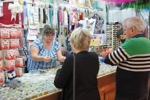 Margo Clarke of Margo’s Haberdashery Hanley Market