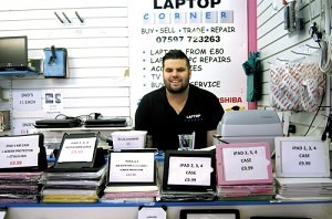 Sam Boughey of Laptop Corner Hanley Market