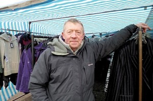 Dave Litchfield selling ‘Ladies Fashions’ Earlestown Market