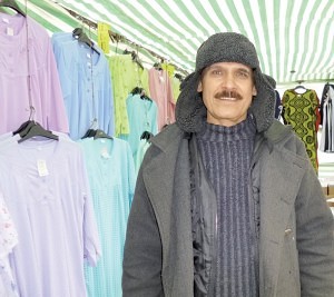 Mr Hussain selling ‘Ladies & Gents Underwear' Earlestown Market