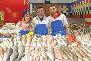 Alma Rusi and her staff of ‘Ilias Fish Shop’ Brixton Village and Market Row