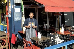 Brian Danclair of ‘Fish, Wings & Tings’ Brixton Village Market Row