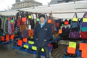 Brian Thompson of ‘Brian Thompson’s Bags’ Skipton Market
