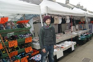 Simon Whittaker of ‘Peggy’s Underwear’ Skipton Market