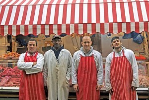 The staff of ‘Philips Butchers’ Brixton Village Market Row