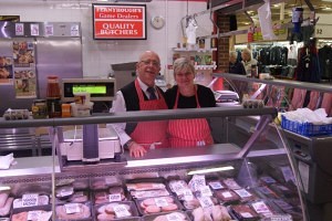 Mark and Julie Johns of Fernyhoughs Butchers Chester Market