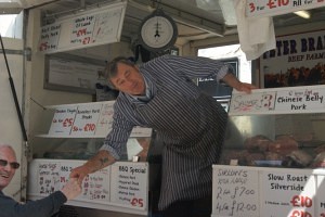 Bob Harrison of Peter Brading Farmers and Butchers Swadlincote Market