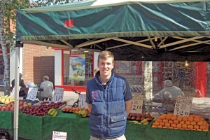 Josh Wardle of Pollards Fruit and Veg Swadlincote Market