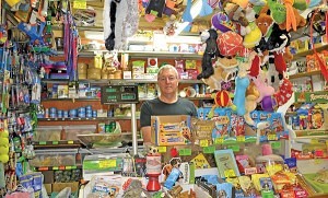Derek Poynton of DP Pet Supplies at his colourful stall Rugeley Market