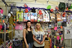Rachael of R&A’s Fancy Dress, with her Mum. Rachael started trading at just sixteen years of age and has expanded in the two years since then.