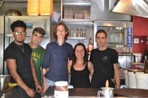 Claudia and staff of Senzala creperie who plan to join other traders at Stratford Town Centre Food Festival