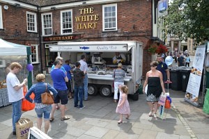 The queues for Claydons fresh fish are like this every week